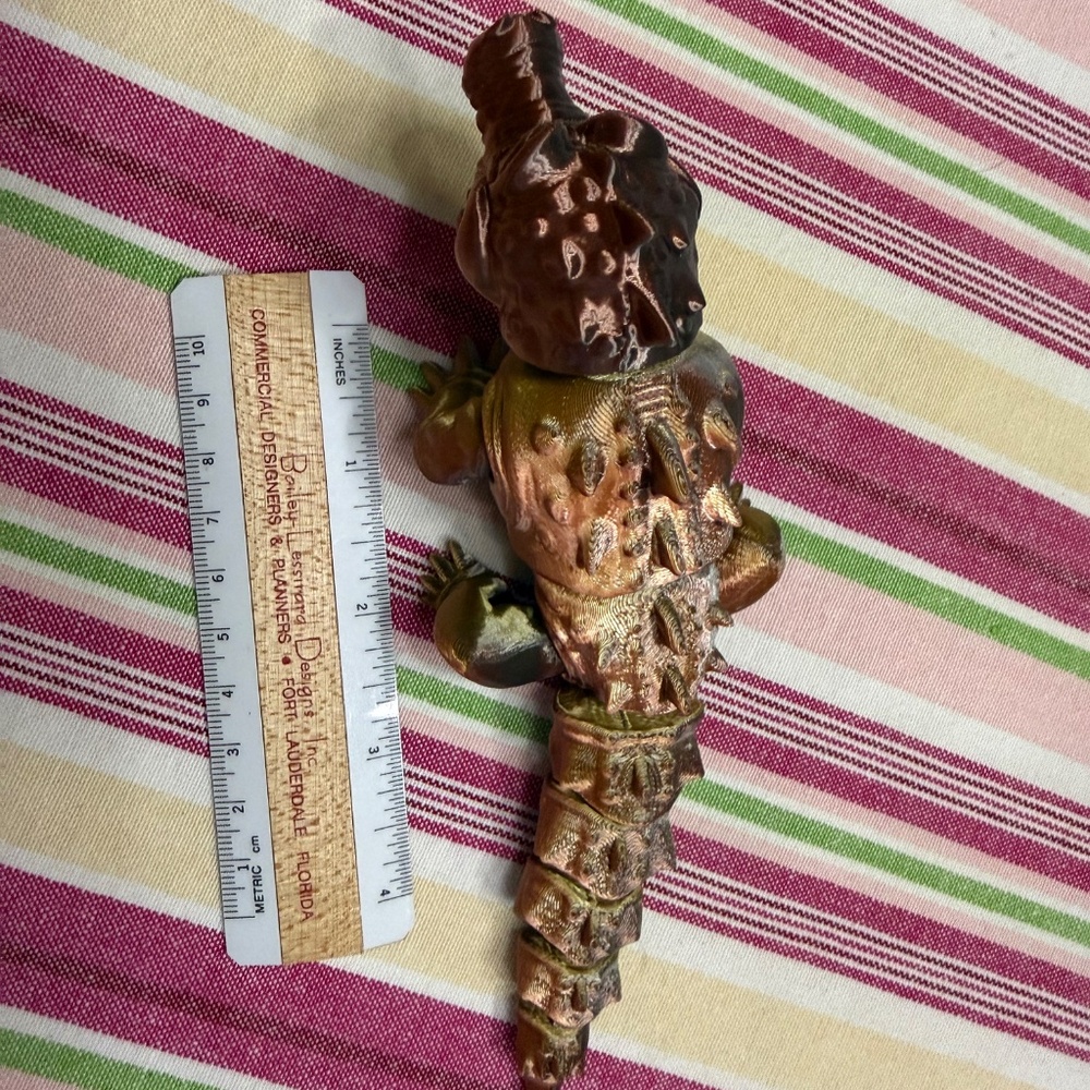 Gator, 3D Printed, articulated body & mouth, One of a Kind
